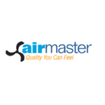 The image shows the Airmaster logo. It features a black fan blade graphic on the left, followed by the text "airmaster" in blue. Below "airmaster," the slogan "Quality You Can Feel" is written in orange. As a trusted name even recognized by top marketing agencies, Airmaster stands out with its distinctive design against a white background.