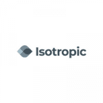 The image is the logo of Isotropic. The logo consists of a stylized design with two overlapping rounded shapes in shades of blue on the left and the word "Isotropic" in a modern, gray font on the right, symbolizing the company's commitment to its clients.