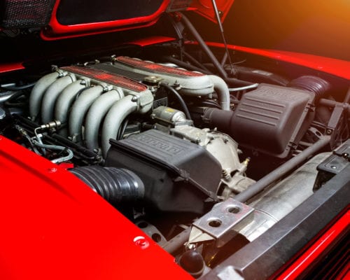 Un motor Ferrari para ilustrar el motor de marketing asimétrico