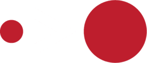 A small red circle is on the left, followed by a white "greater than" (>) symbol, and a larger red circle is on the right. The green background emphasizes the contrast between the red shapes and the white symbol, visually representing growth marketing concepts.