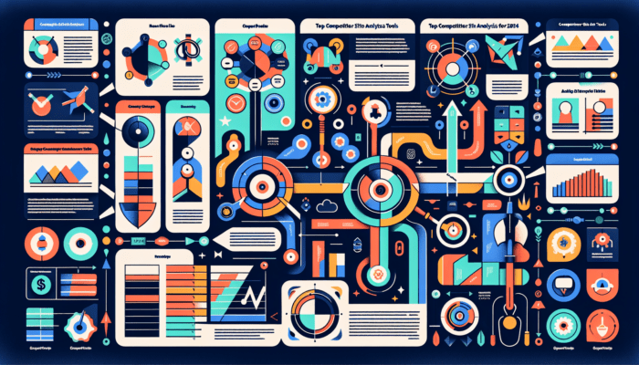 Colorful, detailed infographic design on digital analytics tools