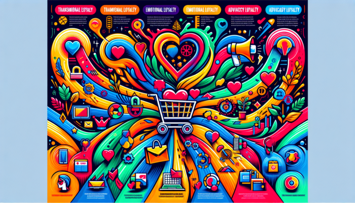 Vibrant, colorful abstract illustration of digital marketing concepts