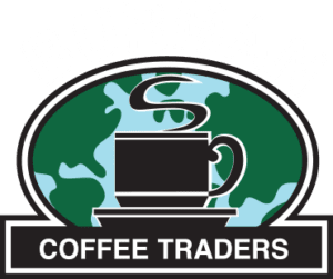 Burman Coffee Traders logo with steaming cup on globe