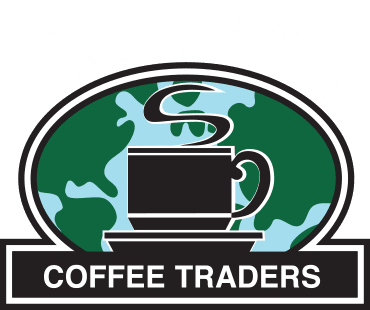 Burman Coffee Traders logo with steaming cup on globe