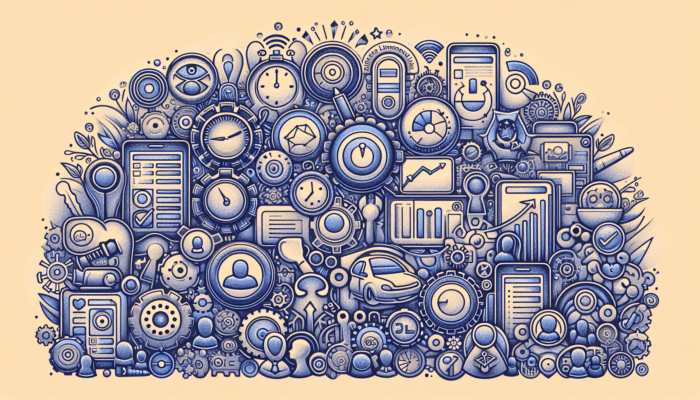 An illustration of various tools for website optimization.