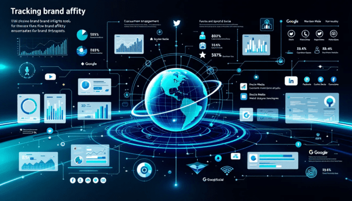 An illustration of tools and platforms for tracking brand affinity.