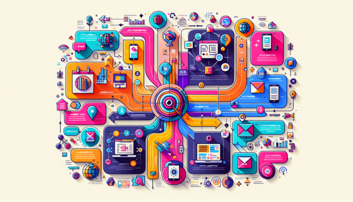 An infographic illustrating the components of ecommerce marketing.