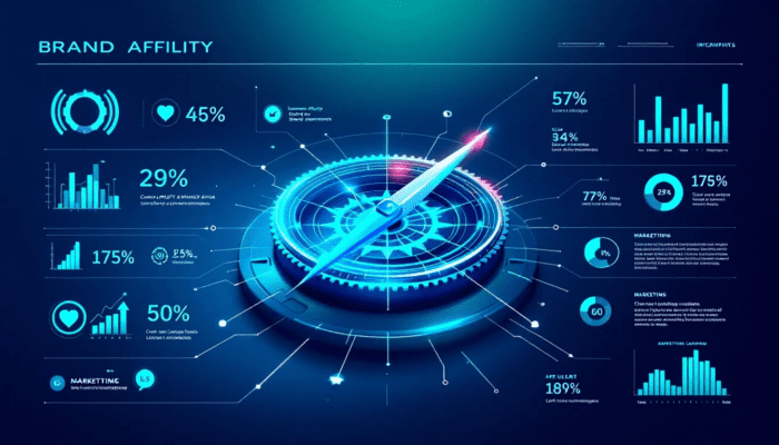 An infographic illustrating brand affinity metrics.