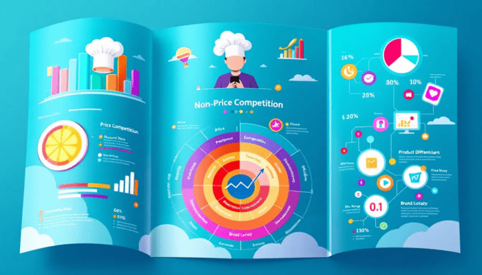 Case studies showcasing price and nonprice competition in food companies.