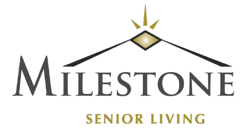 Milestone Senior Living logo with stylized roof