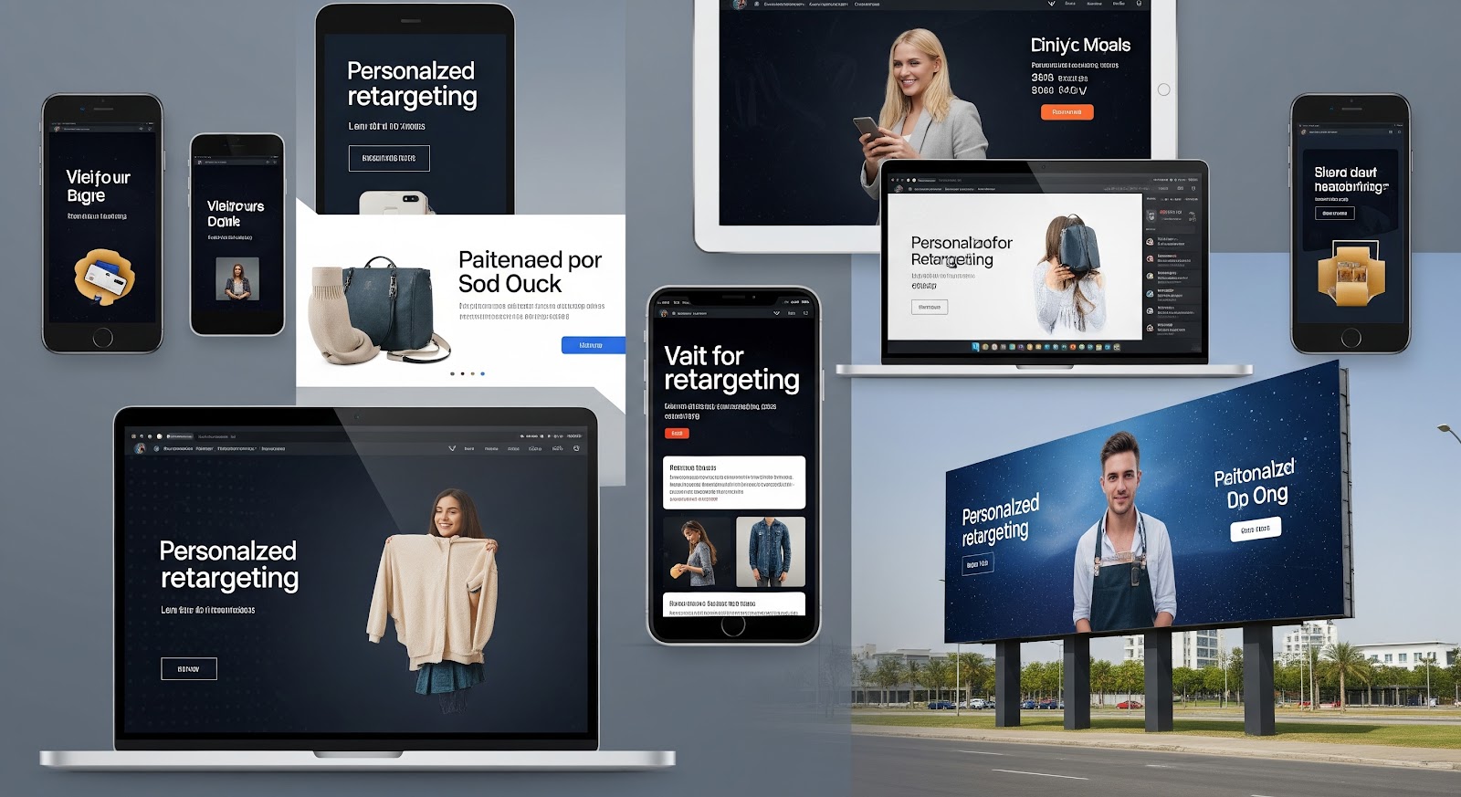 Digital and print marketing with personalized retargeting ads.